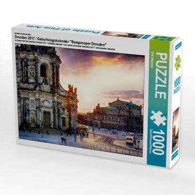 CALVENDO Puzzle Dresden 2017 / Geburtstagskalender 'Semperoper Dresden' 1000 Teile Lege-Größe 64 x 48 cm Foto-Puzzle Bild von Dirk Meutzner