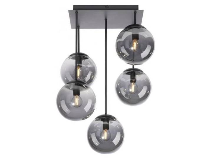 JUST LIGHT BIG WIDOW Plafonnier E14 max. 25 W\, 5 ampoules\, noir 14602-18