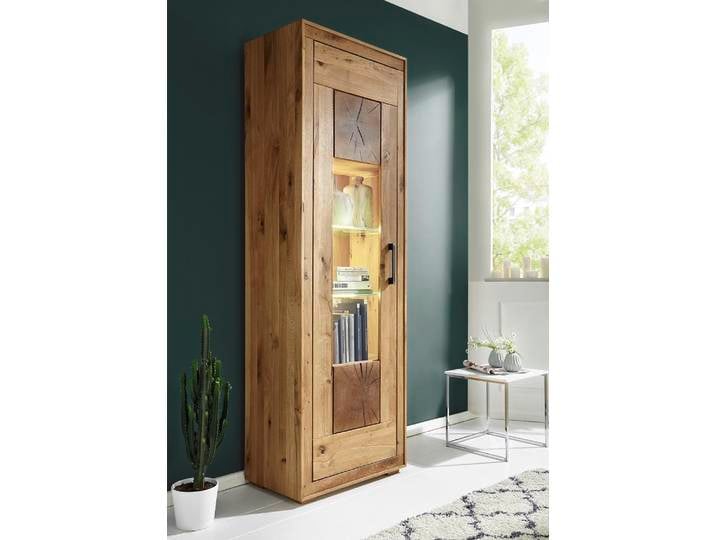 Vitrine 66x201 cm 'Danzig' Wildeiche geölt