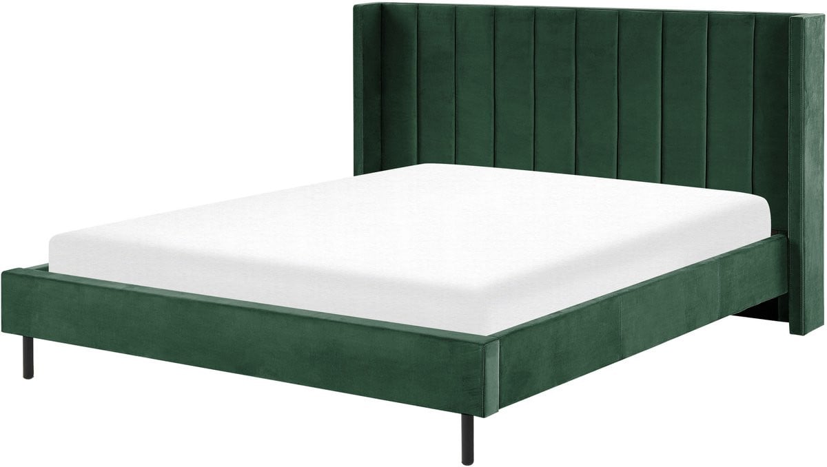 VILLETTE Tweepersoonsbed Donkergroen Fluweel 180 x 200 cm