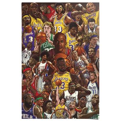 Poster REINDERS "Basketball-Legenden", bunt (farbe bild(er): mehrfarbig), Bilder, B/H/T: 61cm x 91,5cm x 0,1cm, Sport, 1 Stk., Papier, Poster, Teenager Zimmer - Mehrfarbig - Bilderdruckpapier - Sport - 61x91,5 cm, B:61cm H:91,5cm T:0,1cm