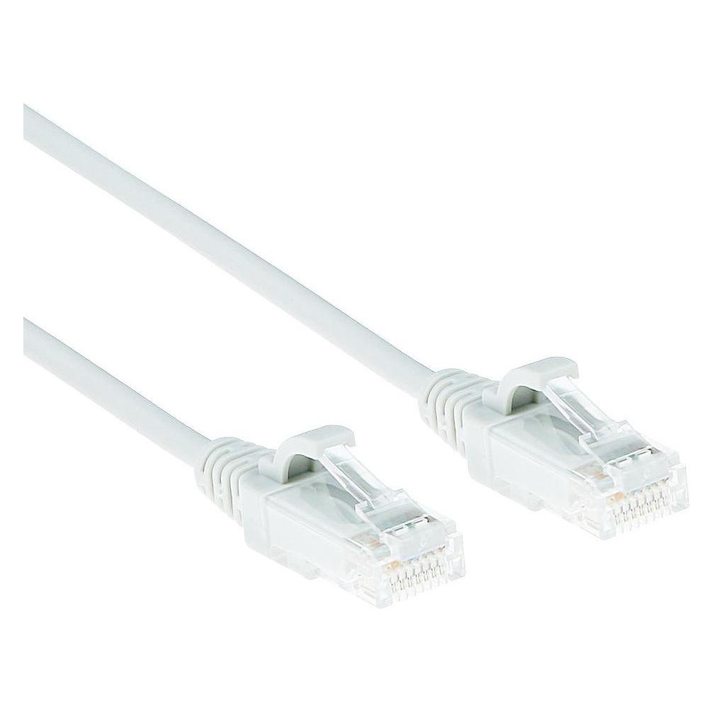 ACT White 2 meter LSZH U/UTP CAT6 datacenter slimline patch cable snagless with RJ45 connectors (U/UTP, CAT6, 2 m) (DC8902)
