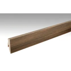 MEISTER Fußleiste Profil 3 PK Nussbaum Amore 6389 für Laminatböden - 2380 x 60 x 20 mm