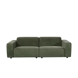 uno Einzelsofa aus Cord Sani , grün , Maße (cm): B: 243 H: 72 T: 105.0