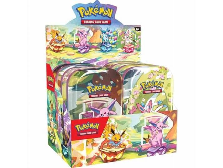 Pokemon TCG: Scarlet & Violet: Prismatic Evolutions MINI TIN Display (8CT Display)