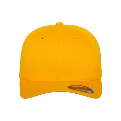 Flex Cap FLEXFIT "Flexfit Unisex Flexfit Combed", Gr. XXL, gelb (gold), 63% Polyester, 34% Baumwolle, 3% Elasthan, unifarben, Caps