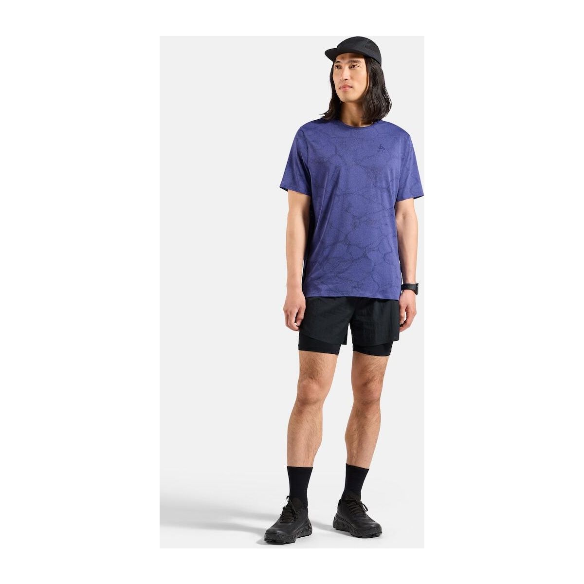 Odlo The Zeroweight Engineered Chill-tec Running T-shirt skipper blue melange (21122) XXL 315202-21122-XXL