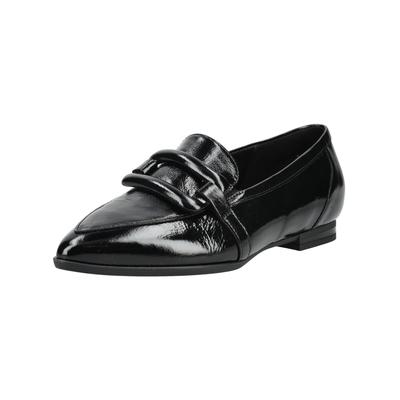 Slipper GABOR "Gabor Slipper Leder", Damen, Gr. 39, schwarz, Leder, Schuhe Slipper