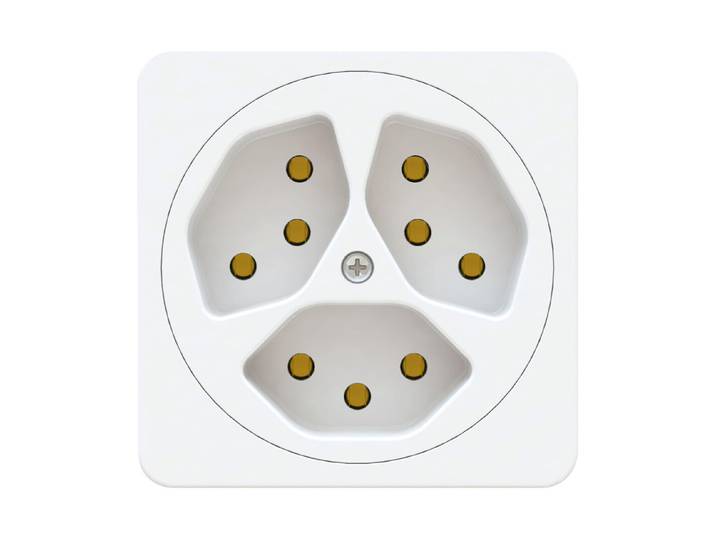 Max Hauri Steckdose 3x Typ 13 Gr.1x1 AP Max Hauri weiss