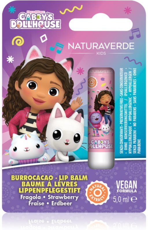 Gabby's Dollhouse Naturaverde Kids lip balm for children Strawberry 1 pc