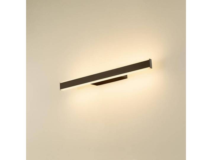 SLV Wandleuchte One Linear, dimmbar, schwarz, für Badezimmer, Aluminium, Modern