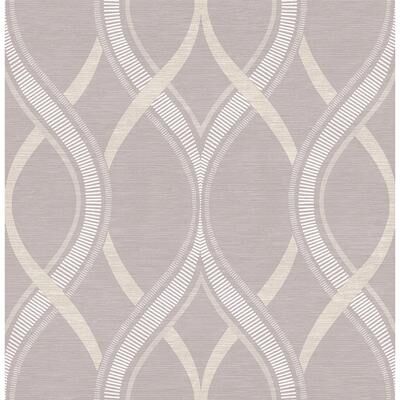 A-Street Prints Frequency Lavender Ogee Wallpaper