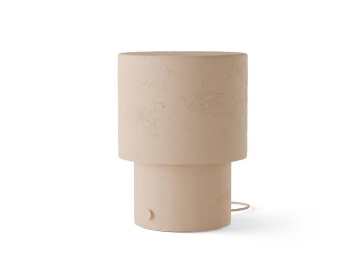 Lampe à poser texturée beige ip20 2xe27
