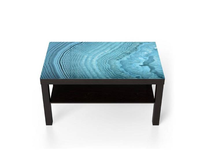DEQORI Couchtisch 'Achatstein Maserung', Glas Beistelltisch Glastisch modern
