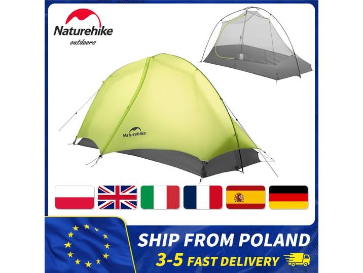 Tente de randonnée ultralégère Naturehike Star Trail, tente de camping et de randonnée en nylon 10D, imperméable, autoportante, pour 1 personne