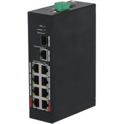 Dahua INDUSTRIE-SCHALTER PFS3110-8ET-96-V2 (9 Ports), Netzwerk Switch, Schwarz