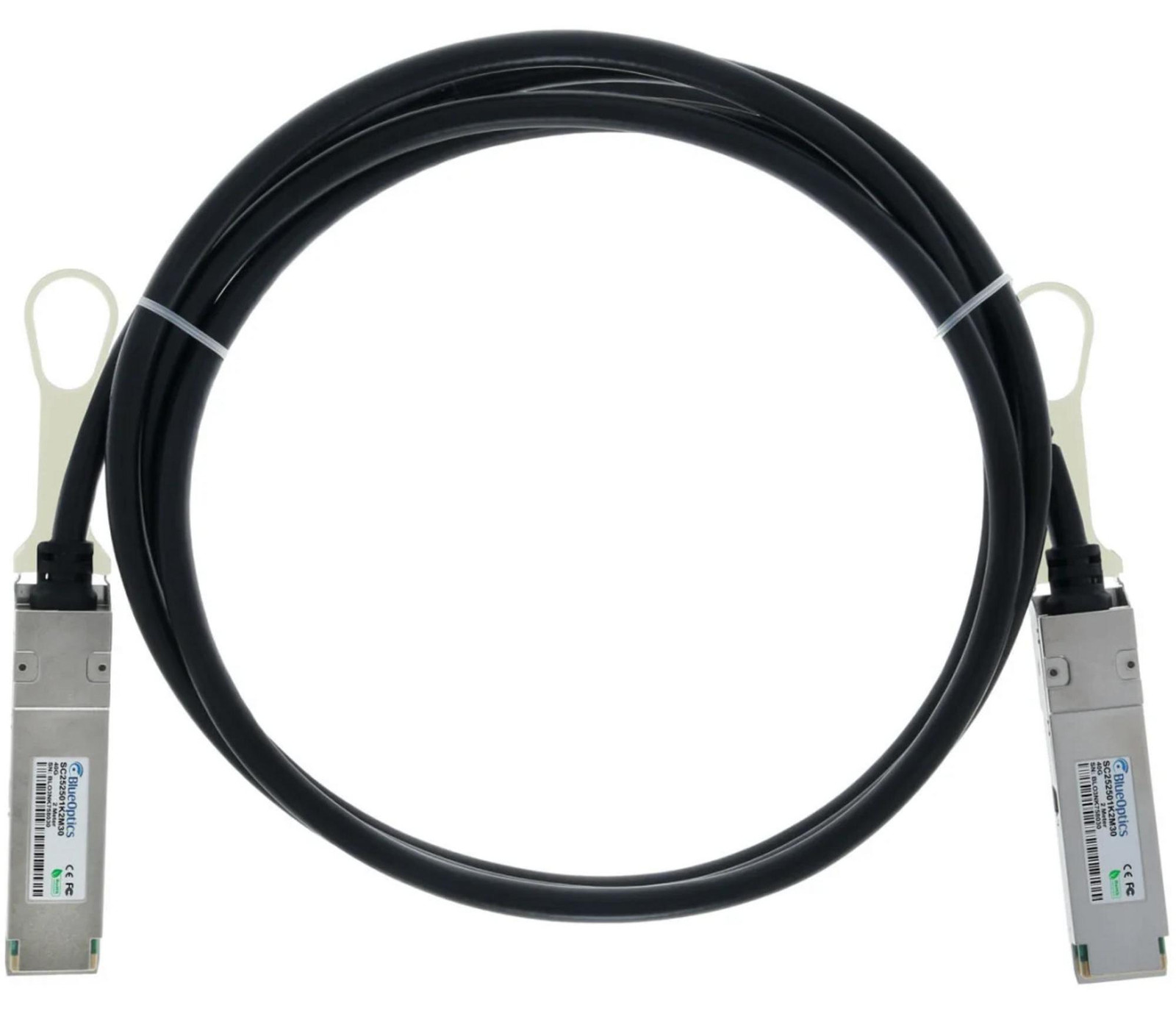 BlueOptics Compatibel MikroTik Q+DA0002 QSFP direct aansluitkabel, 40GBASE-CR4, Ethernet/Infiniband QDR, 30AWG, 2 meter
