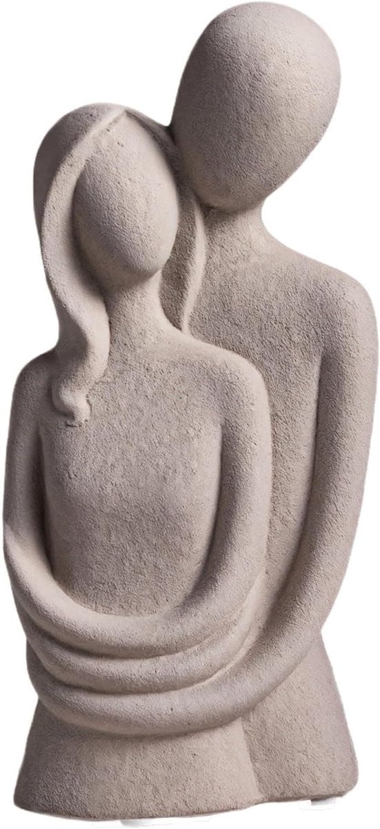 Denker Beeldje - Abstracte Sculptuur voor Boekenkast Decoratie - Grijs - Hoogte: 20,5 cm