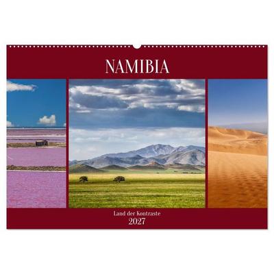 Namibia - Land der Kontraste (Wandkalender 2027 DIN A2 quer), CALVENDO Monatskalender