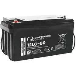 Q-Batteries 12LC-80 AGM Solar und Wohnmobil Batterie 12V 80Ah