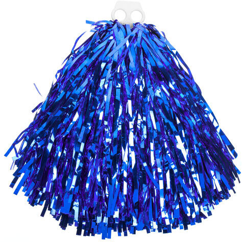 Pompon, "Metallic", blau