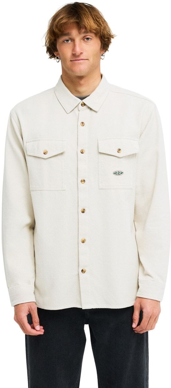 Langarmhemd BILLABONG "Since 73 Del Mar Flannel", Herren, Gr. S, beige (braun), Obermaterial: 100% Baumwolle., Hemden Langarmhemd