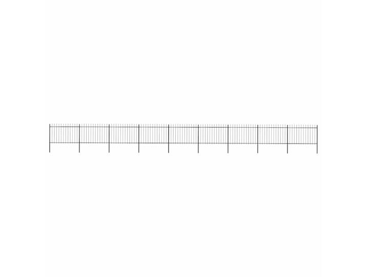 vidaXL Gartenzaun mit Speerspitze Stahl 1506 x 120 cm Schwarz