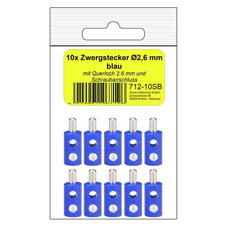 Donau 10 ZWERGSTECKER 2,6mm blau in SB (712-SB)