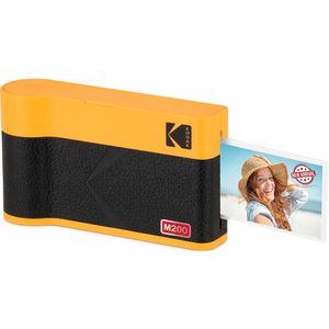 Kodak Mini 2 Fotodrucker, gelb, 5,3 x 8,6 cm, für Smartphone mit USB und Bluetooth