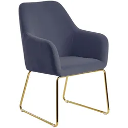 WOHNLING Esszimmerstuhl Samt WL6.866 blau