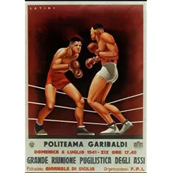 POSTER Boxing Politeama Garibaldi A4 Rahmenlos