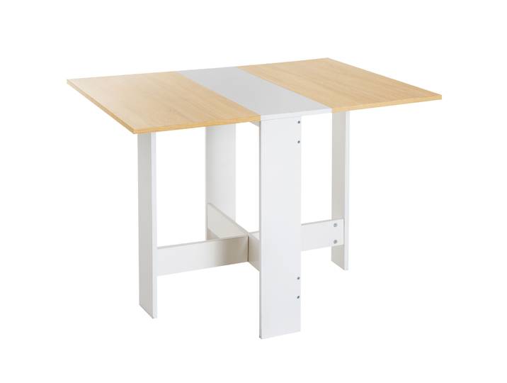 HOMCOM Mesa Plegable de Comedor Mesa Auxiliar de Cocina con Alas Abatibles Ahorra Espacio Diseño Moderno 103x76x73,5cm Madera