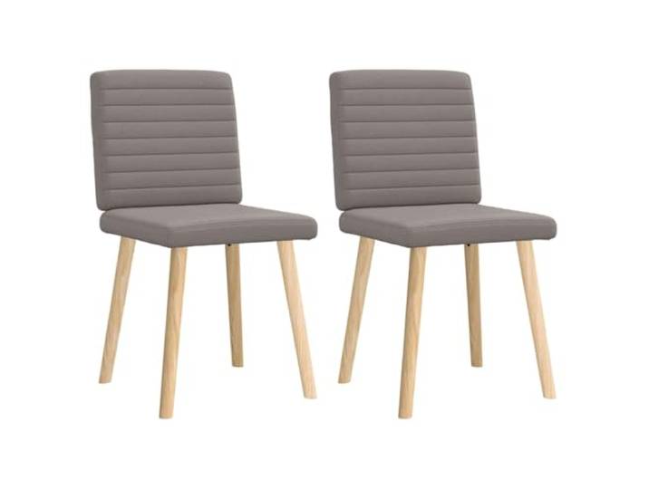 KUTYWEXFM Esszimmerstühle 2er Set Taupe Polsterstuhl aus Stoff Komfortable Küchensessel mit weicher Schaumstoff-Polsterung und Holzgestell für Wohnzimmer, Gästezimmer und Essbereich.