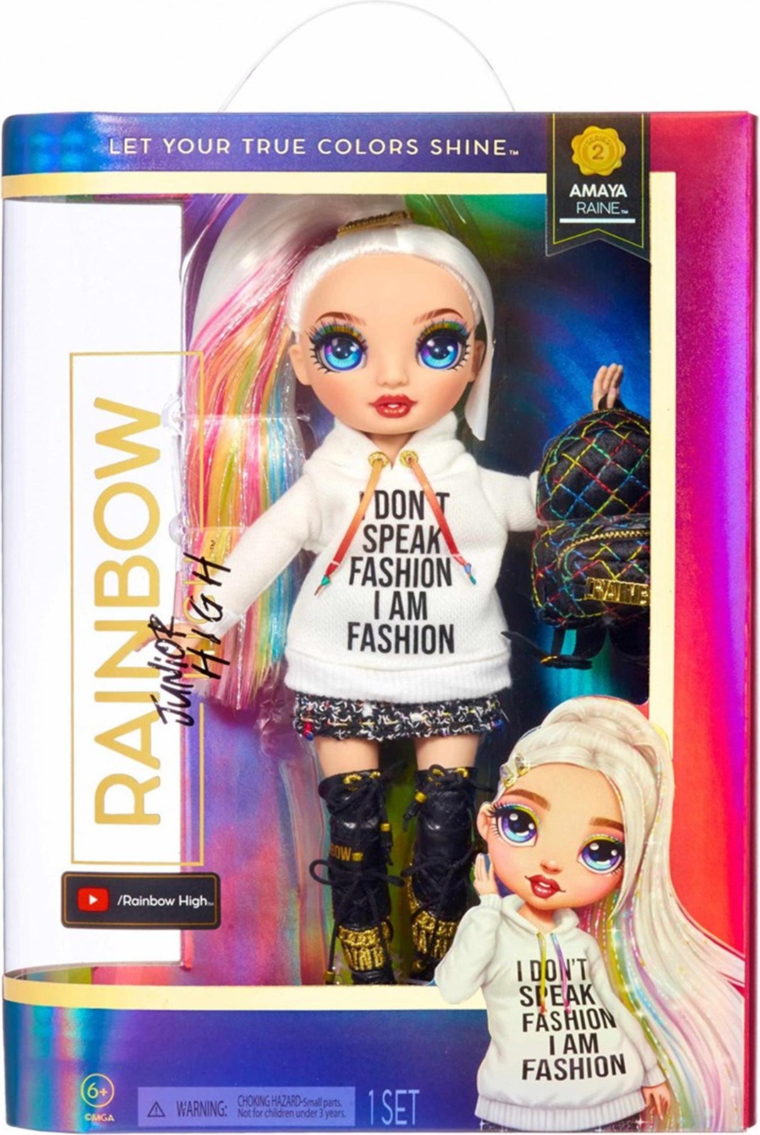 MGA Rainbow High Junior High Poppen Serie 2 - Amaya Modepop, Meerkleurig