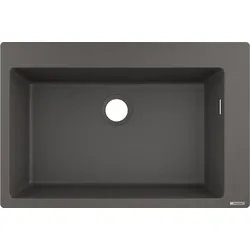 Hansgrohe Einbauspüle S51 Steingrau, 750 x 490 mm, Beckentiefe 190 mm, Aufbau, SilicaTec Material