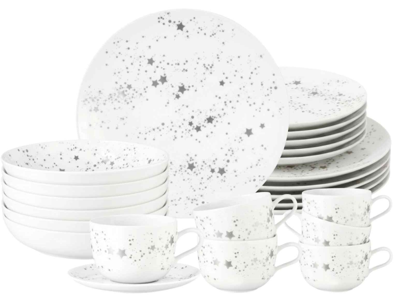 Seltmann Weiden Liberty Silver Stars Kombiservice 30-teilig