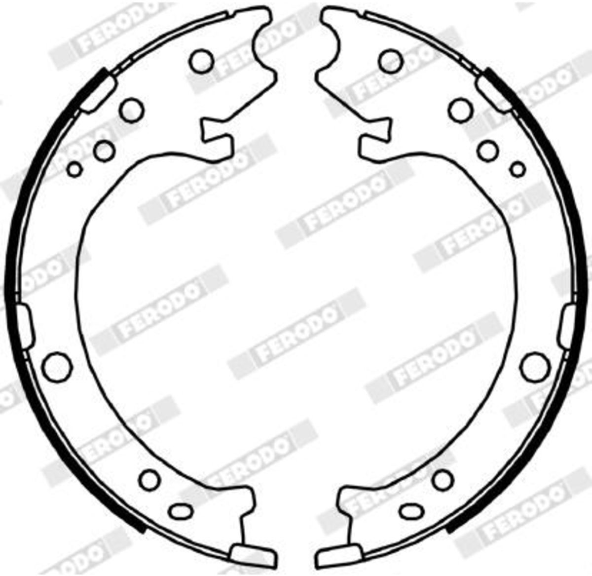 Bremsbackensatz, Feststellbremse FERODO FSB4043