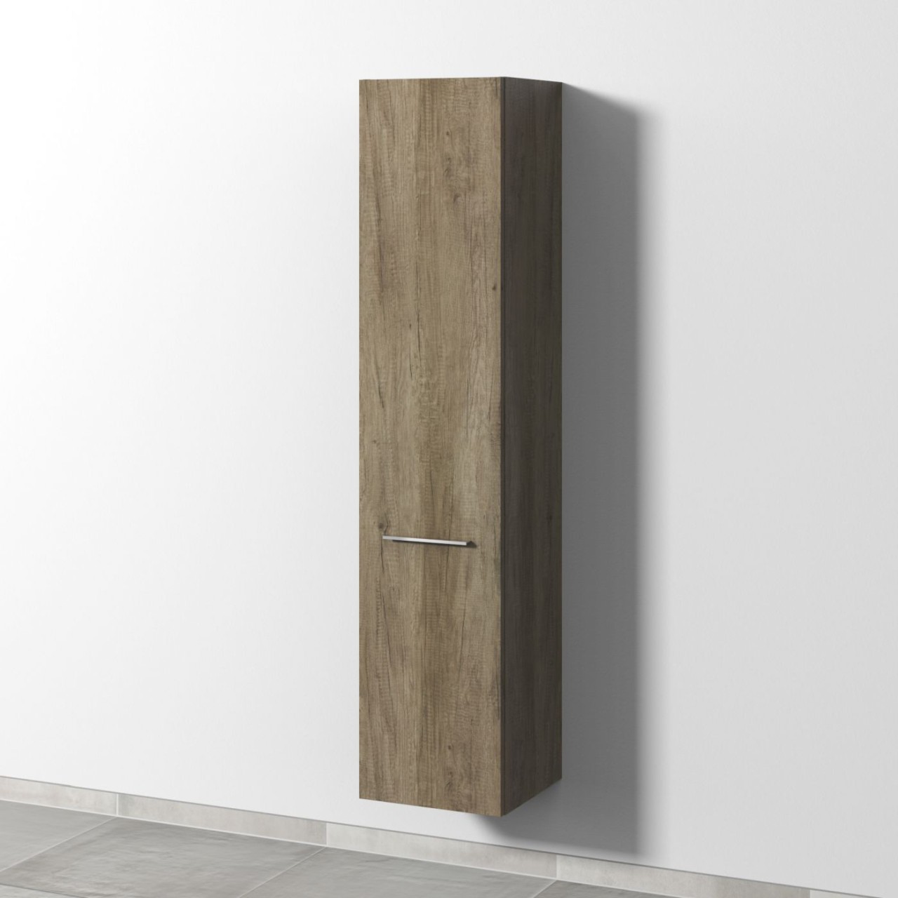 Sanipa 2morrow Hochschrank mit 1 Tür, Anschlag links, Breite 35 cm, Eiche-Nebraska, G227037L G227037L