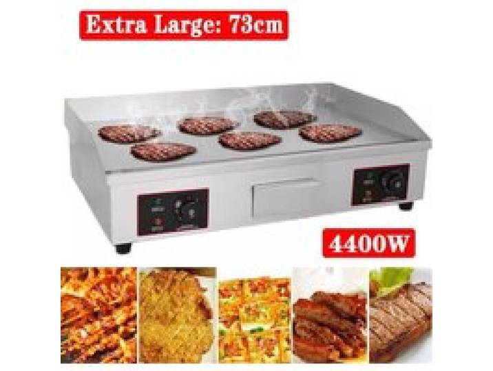 Plancha Électrique Commerciale 4400 W 50-300°C Plancha Inox Extra Large Plaque de cuisson électrique 73x40x23cm