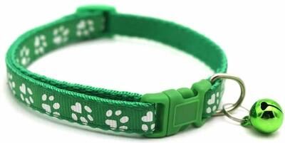 Uplift Essentials Charming Adjustable Pet Bell Collar dark Green