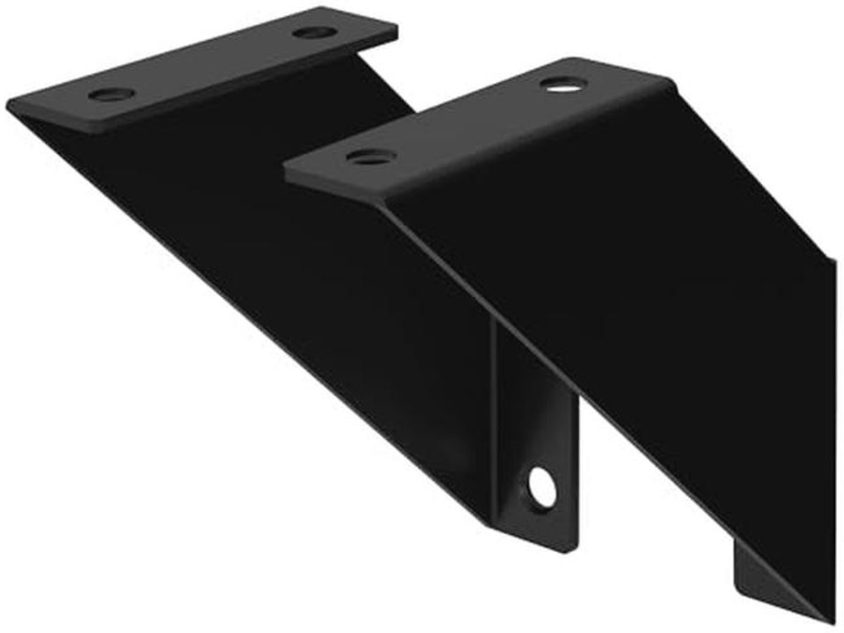 Planksteunen 10 cm - Zwarte metalen wandplankhouders voor muurbevestiging
