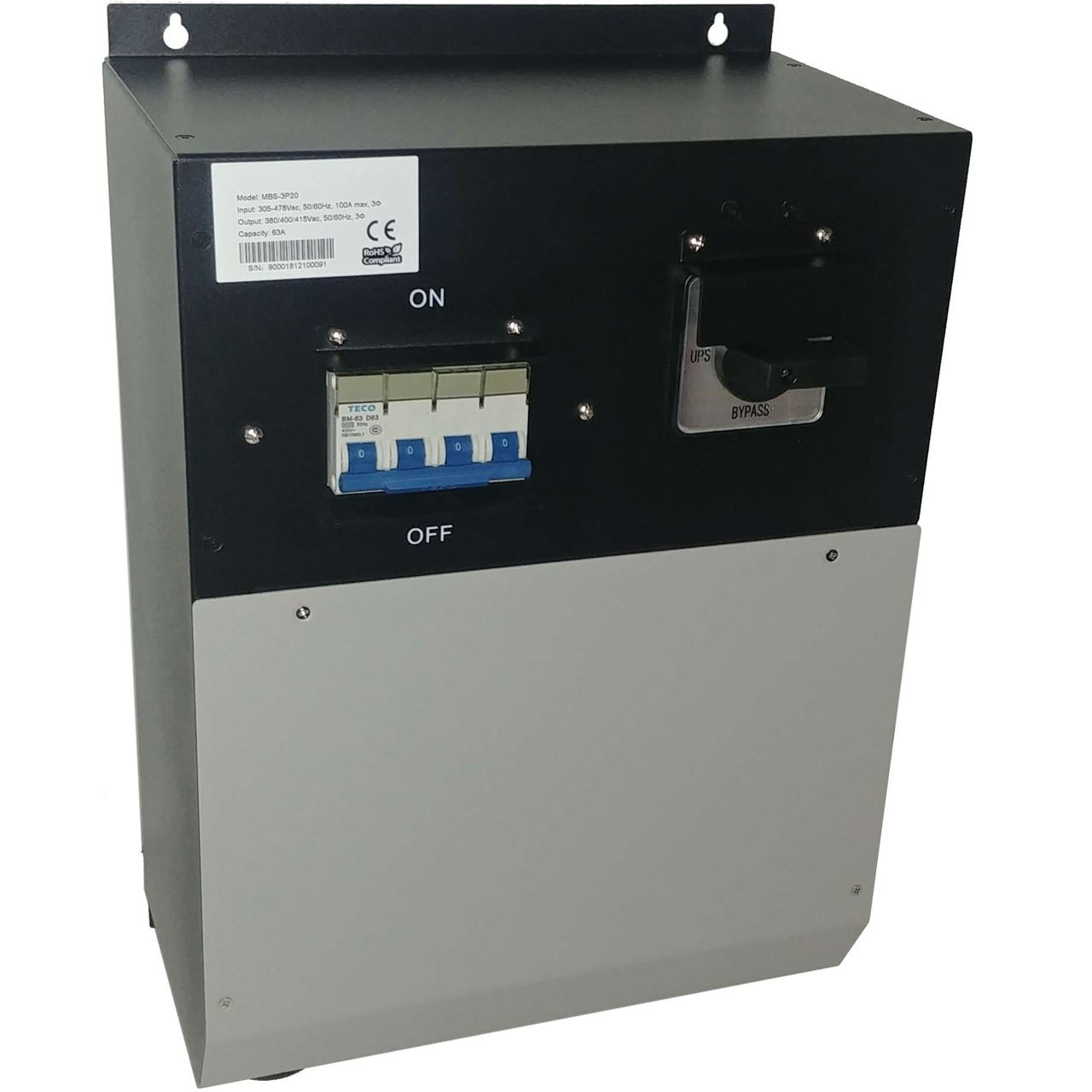 Bluewalker PowerWalker Wartungs-Bypassschalter Terminal block 3/3 MBS 30K (für Wandmontage)