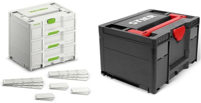 Set Festool Sortainer³ SYS3-SORT/3 M 337 + STIER Systainer³ III Black Edition