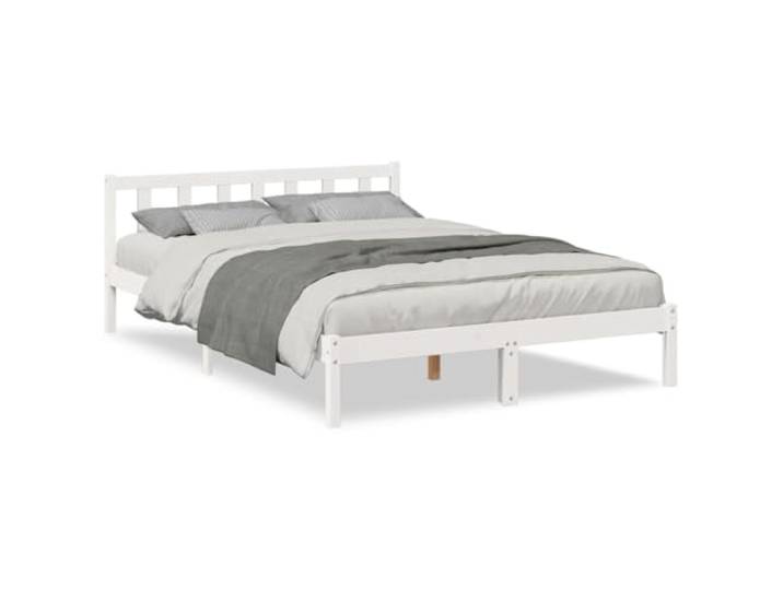 vidaXL Massivholzbett Extra Lang ohne Matratze Weiß 160x220 Kieferholz