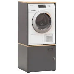 Waschmaschinenschrank-Set Solea Anthrazit