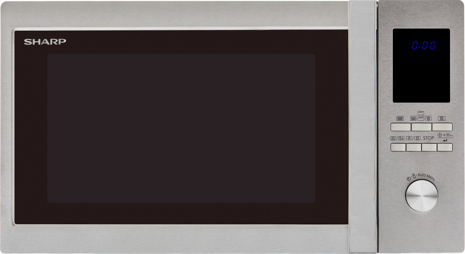 Sharp R-982STWE combi-magnetron met infraroodgrill, zilver, roestvrij staal