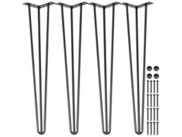 VEVOR Pieds de table en épingle à cheveux de 61 cm Ensemble de pieds de table en épingles 4 Pc Pieds de table en épingle à cheveux en acier avec 3 Tiges