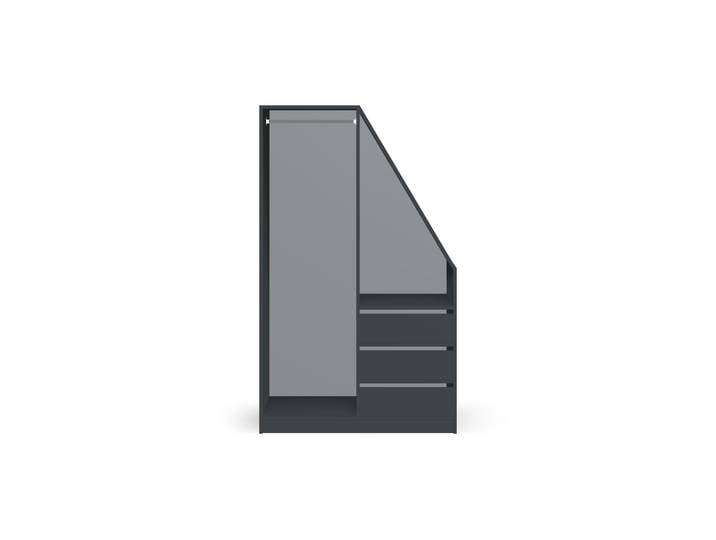 Dachschrägenschrank nach Maß Premium Dekore Schwarz