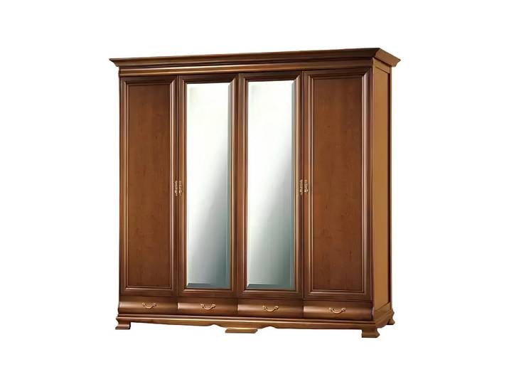 Xlmoebel Kleiderschrank Brauner Barock-Rokoko-Kleiderschrank mit opulenter Gestaltung (1-St., Kleiderschrank) Hergestellt in Europa