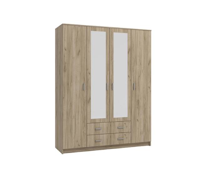 Drehtürenschrank HANA eiche 4 Türen 2 Schubladen